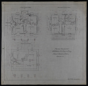 Set of architectural drawings of the William H. Burr farmhouse and barn, New Canaan, Conn., Mar. 4, 1903