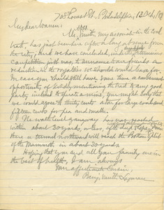 Letter from Benjamin Smith Lyman to Warren Delano