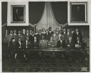 Horace Mann Bond with United Negro College Fund Presidents, Philadelphia,