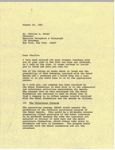 Letter from Mark H. McCormack to Charles L. Brown