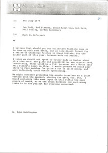 Memorandum from Mark H. McCormack to Ian Todd, H. Kent Stanner, David Armstrong, Bob Kain, Phil Pilley and Gordon Lazenbury