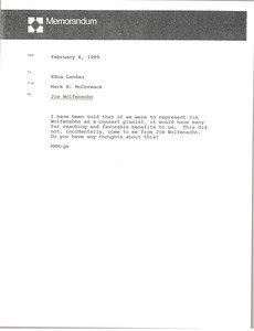 Memorandum from Mark H. McCormack to Edna Landau