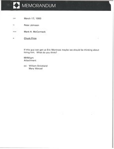 Memorandum from Mark H. McCormack to Peter Johnson