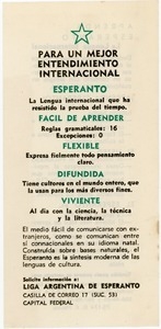 Para un mejor entendimiento internacional: Esperanto