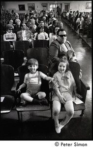 Children in the front row at the Martin Luther King memorial service