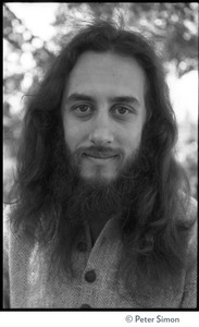 Gangadhar: close-up portrait of tabla player with Amazing Grace and member of the Ram Dass satsang