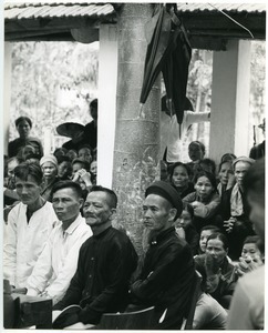 Village elders and people at a meeting called by the province chief