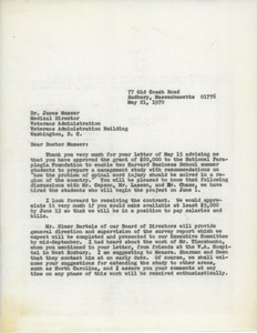 Letter from Alan A. Reich to James Musser