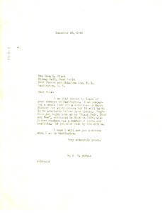 Letter from W. E. B. Du Bois to Emma L. Piper