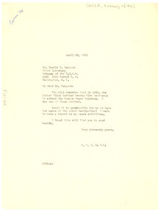 Letter from W. E. B. Du Bois to Russian Embassy