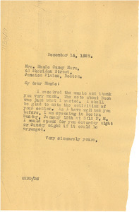 Letter from W. E. B. Du Bois to Maud Cuney-Hare