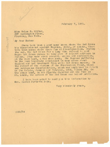 Letter from W. E. B. Du Bois to Helen N. Hiller