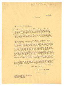 Letter from W. E. B. Du Bois to Malcolm S. MacLean