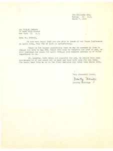 Letter from New Jersey Conference on Peace, Trade, and Jobs to W. E. B. Du Bois