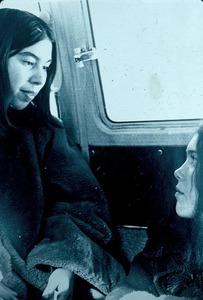 Annette Laufe and Patty Smith in van