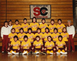 Softball Team Photo Taken during the 100 Anniversary of Springfield College, 1985