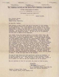 Letter from Harold T. Friermood to Josephine Regina (March 15, 1948)