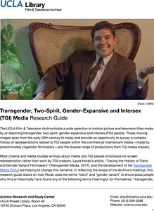Transgender, Two-Spirit, Gender-Expansive and Intersex (TGI) Media Research Guide