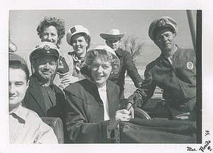 Christine Jorgensen with Six Other People on a Boat