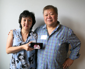 Esther Lee and Wilson Lee at the Chinese American Experiences Mass. Memories Road Show