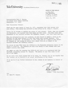 Letter to Representative Paul E. Tsongas from Peter Goodwin