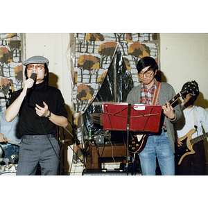 Musicians performing at a Chinese Progressive Association party