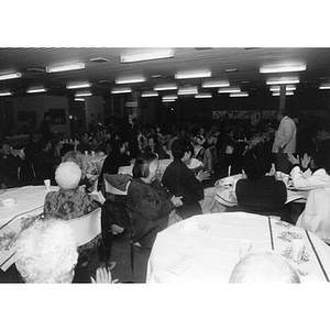 Guests attend a celebration held at Josiah Quincy School marking Chinatown's victory to build a community center on Parcel C