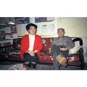 Suzanne Lee sits during a celebration of the Lunar New Year hosted by the Chinese Progressive Association