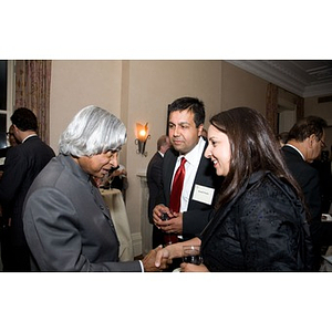 Ameek Ponda and Dr. A. P. J. Abdul Kalam conversing at a reception