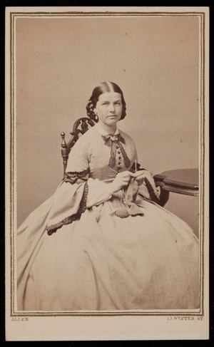 Studio portrait of Annie B. Stevenson, Boston, Mass., ca. 1863