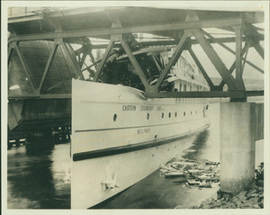 Collision of the Steamship Belfast with the Old Sagamore Drawbridge