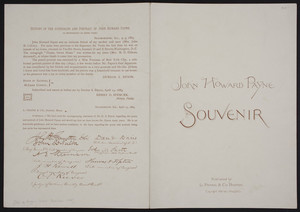 John Howard Payne souvenir, published by L. Prang & Co., Boston, Mass., 1883
