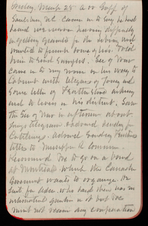 Thomas Lincoln Casey Notebook, February 1890-April 1890, 56, and must go on leave of absence