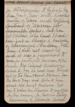 Thomas Lincoln Casey Notebook, November 1894-March 1895, 046, and about Suing for [illegible]