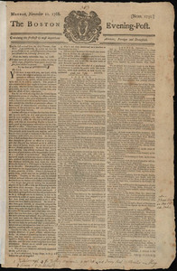 The Boston Evening-Post, 21 November 1768