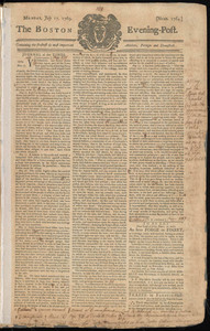The Boston Evening-Post, 17 July 1769