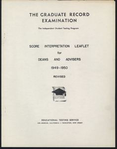 Graduate Record Examinations, printed material