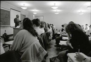Portrait of Edwin D. Driver, lecturing