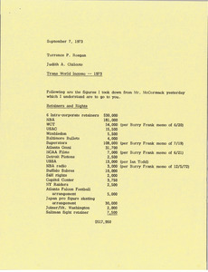 Memorandum from Judy Chilcote to Terrence P. Reagan