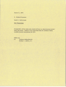 Memorandum from Mark H. McCormack to H. Richard Isaacson