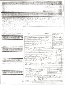 Sony and Toshiba invoice