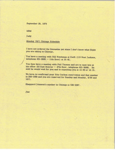 Memorandum from Judith A. Chilcote to Mark H. McCormack