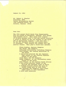 Letter from Mark H. McCormack to Robert J. Wussler