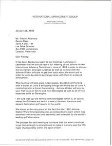 Letter from Mark H. McCormack to multiple recipients