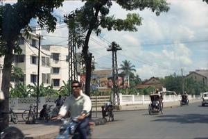 Street scene, with cyclists