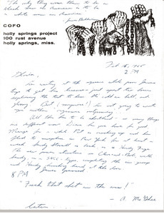 Letter from Ken Scudder to Gloria Xifaras Clark