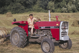 Beli Rajčić on tractor