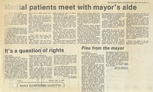 Mental patients meet with mayor's aide