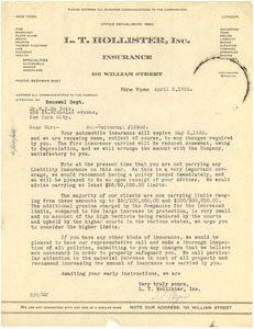 Letter from L. T. Hollister, Inc. to W. E. B. Du Bois