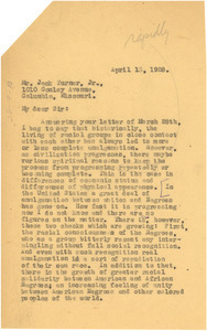 Letter from W. E. B. Du Bois to Jack Turner, Jr.